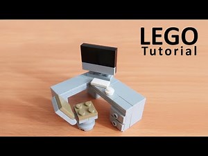 LEGO Office Computer Desk Tutorial Easy (MOC)
