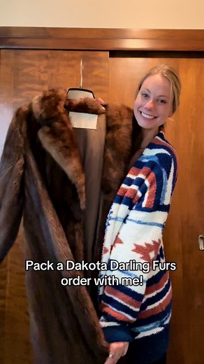 Packing Genuine Fur Coats from Dakota Darling Furs