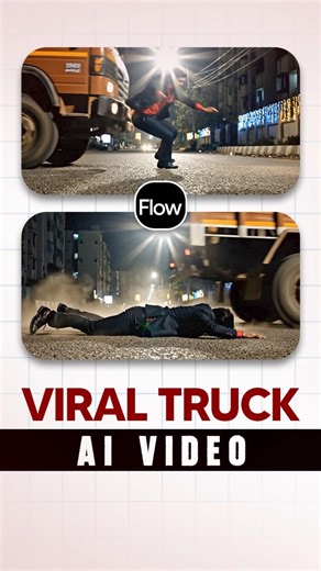 AI Truck Accident Edit 💥 | Realistic Body Falling Effect 😱