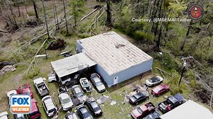Drone video shows the damage in Newton County, Mississippi from today's storms. #MSwx | FOX Weather | Facebook