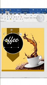 How to make coffee banner in MS Word #creative #creativity #graphicdesign #viral #viralvideo
