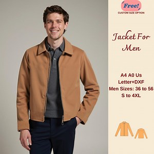 Men's Jacket Sewing Pattern, Western Jacket, Shirt Jacket Pattern for Men, Wool Jacket, Men Sewing Pattern, Men Size 35 to 56 XS to 4XL - Etsy