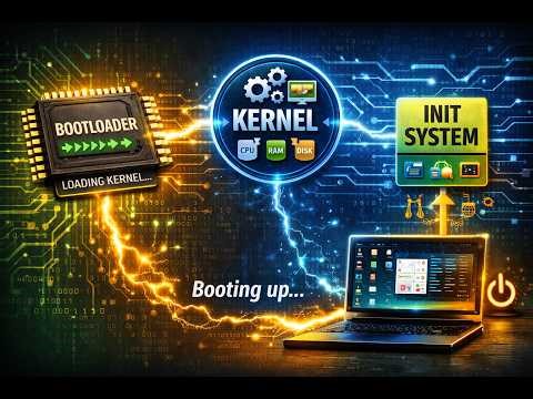 From Power Button to Linux: The Full Boot Process Explained (Arabic)