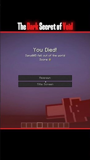 The Dark Secret of The Minecraft Void 🕳️😱 #minecraft #shorts