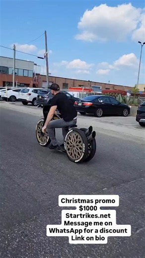 Star trikes presents to you our first ever electric build We are the first on the internet with the best builds you will ever see we have a good customer service and management and every trike you buy comes fully build well tested just need gas and ready to run. Details they run with a sided rear wheel drive motor 72v 3000w 15Ah lithium battery it can go 70-100km in unadulterated electric mode 420lbs weight limit and only come with a 4 days lead time after your purchase. Our company ships worldw