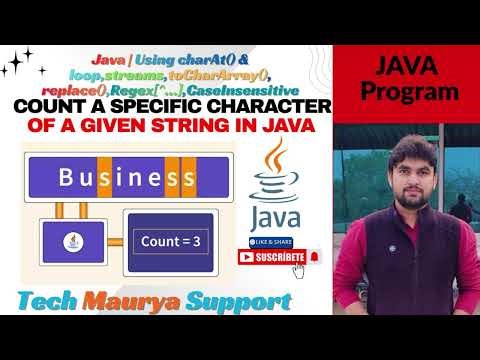 Count SpecificCharacter in Java|Using charAt(),Stream,toCharArray(), replace(),Regex,CaseInsensitive