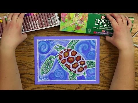 Oil Pastel Lesson - SEA TURTLE