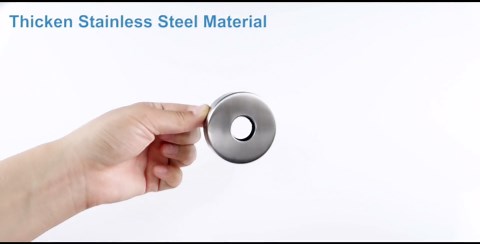 NearMoon S Shaped Shower Head Riser Arm, Shower Extender Arm with Flange, Standard 1/2" Connection- Bathroom Accessory (8 Inch, Chrome)