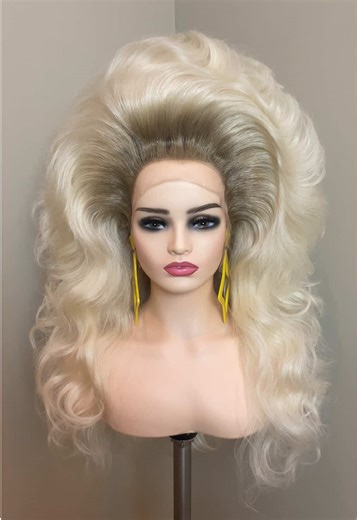 Layered Stacked Wig Styling Tutorial in Platinum Blonde