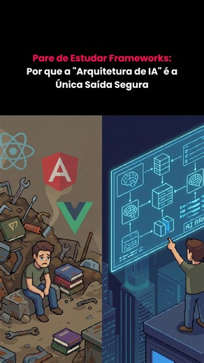 @geek2code_br on Instagram: "Vamos ter uma conversa franca sobre o seu futuro. Sabe aquele curso de 50 horas sobre a versão mais recente do seu framework JavaScript favorito que você está pensando em comprar? Economize seu dinheiro. Em 2026, dedicar sua energia mental para decorar a sintaxe da "ferramenta da semana" é o equivalente profissional a enxugar gelo com uma toalha quente. Você está correndo numa esteira que só acelera, mas não sai do lugar. O mercado de tecnologia sofreu uma mutação ir