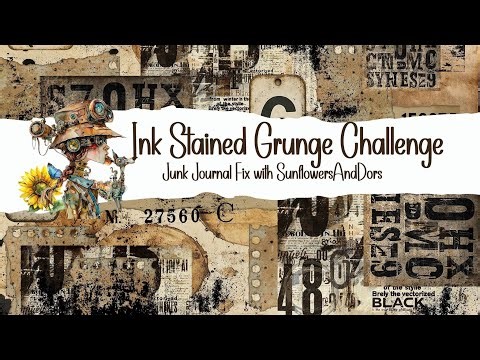 Ink Stained Grunge Challenge - Week 1 Freebies - Window Pockets