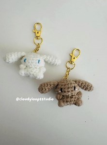 Crochet Cinnamoroll & Mocha Keychains, Sanrio, Bag Charms, Juminocore - Etsy