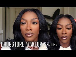 EVERYDAY DRUGSTORE MAKEUP ROUTINE | AFFORDABLE MAKEUP FOR DARK SKIN WOC | TRINDINGTOPIC