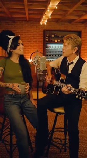 Amy Winehouse In Her Home Recording Studio With David Bowie 3