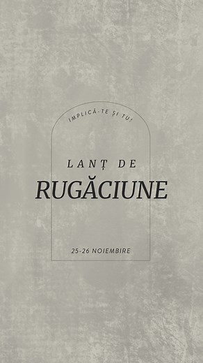 Începem azi un lanț de rugăciune, de 24 de ore, fizic la biserică. Accesează linkul https://forms.gle/EYDzdHWkYMdDWBLh6 pentru a-ți alege ora la care vrei să participi. Vino și tu! Rugăciunea are putere, rugăciunea schimbă vieți! | Biserica Lumina