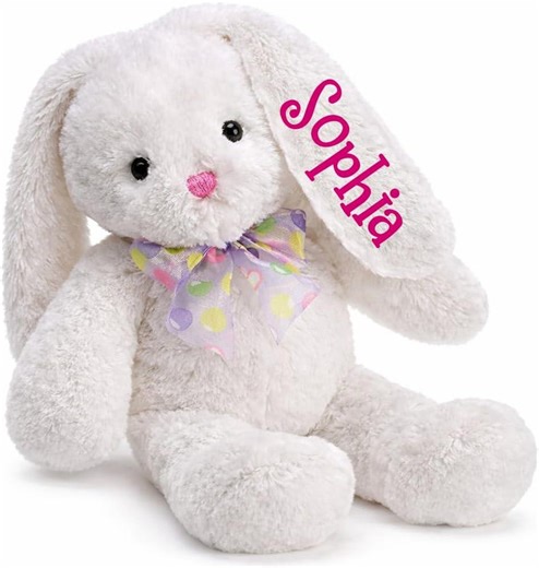 Personalized Easter Bunny Plush 18 Inch – Custom Name Embroidered Rabbit – Kids Easter Basket Gift – Baby Shower Plush Bunny - Etsy