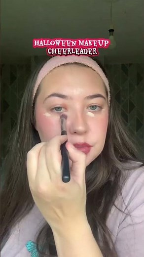 Cheerleader makeup 🎃👻 #shorts #halloween #makeup #cheerleader