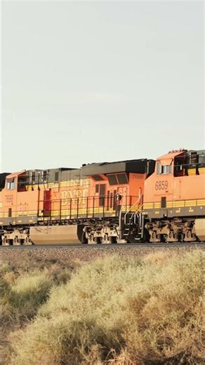 Massive BNSF Intermodal Train Crossing Desert Landscape #trains #logistics #railfanning