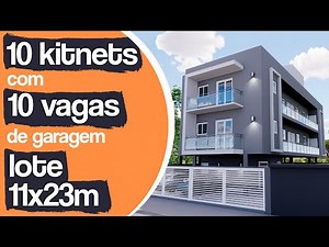 PROJECT OF 10 KITNETS WITH 10 PARKING SPACES, LOT 11X23M / 10 1-BEDROOM APARTMENTS WITH GARAGE