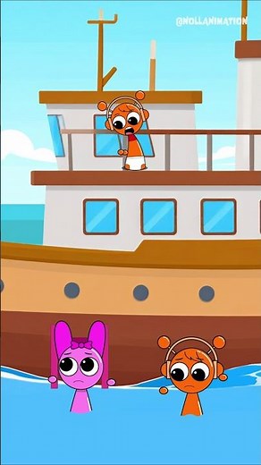 mom and dad fall into sea, help kids to save parents, he loves his mom and dad, how about you?