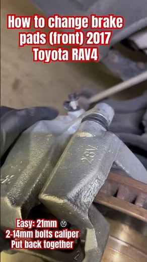 How to change front brake pads on 2017 Toyota rav4