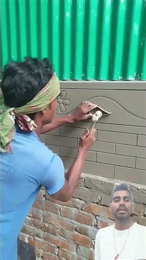 Plastering Design making process ✅ #plastering #plaster #construction