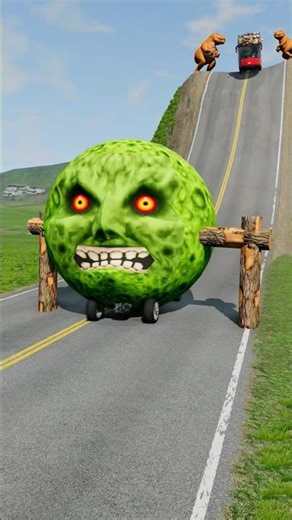 Long Capsule Buses vs Logs Trap - BeamNG.drive