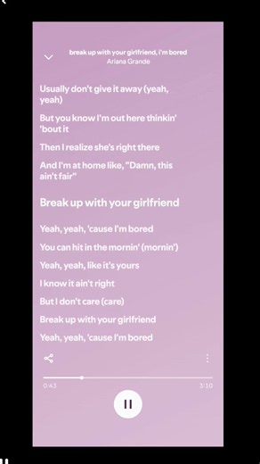 //Break up with your girlfriend, I'm bored - Ariana Grande\\ (Lyrics) 💔🎧🎶