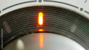 Program selection dial with indicator light. Washing machine