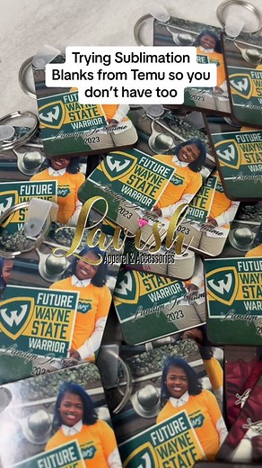 Trying sublimation blanks from Temu so you dont have to. First up is these beautiful keychains. They were easy to use and sublimated beautifully! What other products do you want us to try from Temu? Use my coupon code to save off your first order. Search code fav22472 Links to to products are in my bio. #temufinds #temu #temudeals #temusublimationblanks #temucraft #temucraftsupply #temucraftsupplieshaul