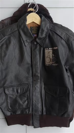 USA Leather Flight Jacket: Vintage Military Style
