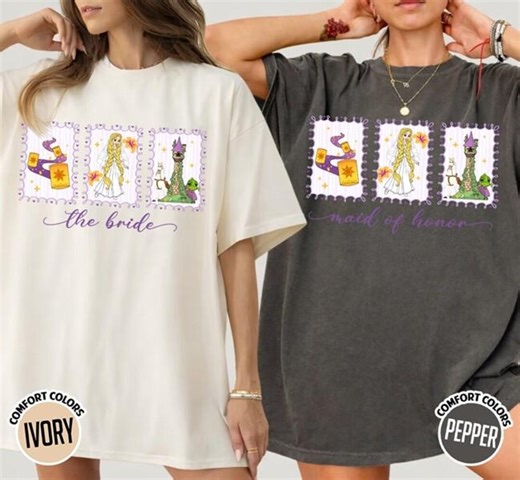 Rapunzel Inspired Bridal Party Shirt, Tangled Bride Tee, Disneyland Bachelorette Shirt, Fairytale Princess Bride Shirt, Girls Trip Tee - Etsy