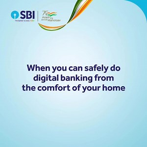 Spend less time and effort on your commute! SBI offers you a wide range of secure digital banking services that you can simply use from the convenience of your home. #SmartBankingWithSBI #DigitalBanking #SBI #NationWideAwarenessCampaign2022 #AmritMahotsav | State Bank of India