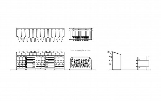 Wine Racks - Free CAD Drawings