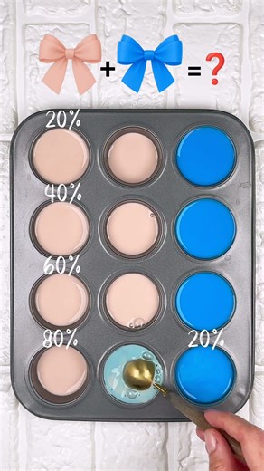 Blue & Cream Color Mixing | 4 Soft Pastel Shades from Blue and Cream #colormixing #artshorts