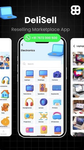 2 App Template| Classified App| Re-sell App| Peer-to-Peer Selling App| DeliSell | +91 7672 000 500