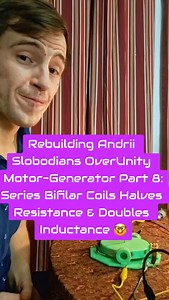 This motor runs on timed pulses instead of continuous power input. The results are quite impressive, the reed switch prevents the system from instantly overheating and proportionally runs on repulsion operating at higher voltage lower current instead. The coils are wound cw and ccw 1435 turns. The total resistance of one coil is 200 Ohms. Since the beginning and end lead have to be connected it reduces the value to 100 Ohms while keeping the same inductance value. Without the reed switch the coi