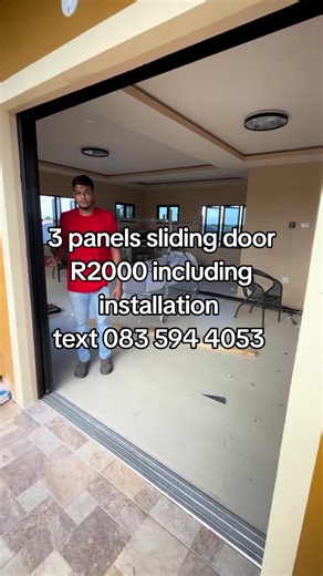 Affordable 3 Panels Sliding Door Installation