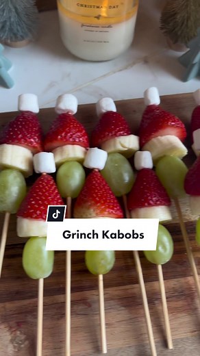 Grinch Kabobs: Festive Christmas Snacks for Kids