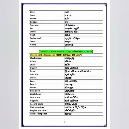 grade 5 | English words | scholarship examination | punchi paha#short