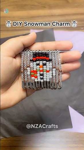 DIY Snowman Charm (755) ASMR Tutorial #diy #gift #asmr #viral #shorts #usashorts