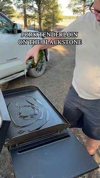 Pork tenderloin on the blackstone 🤍 #blackstone #porktenderloin #blackstonegriddle #fyp