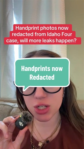 Handprint photos now redacted from Idaho Four document dump. #breakingnews #rileyluenews #tiktoknews #truecrime #idahofour
