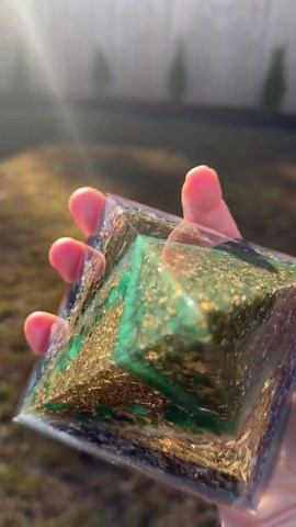 Emerald Orgone Pyramid EMF Protection 5G Shielding Crystal Healing Art Handcrafted Gift Space Harmonizing Energy Cleansing Decor Gift - Etsy