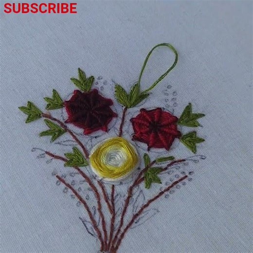 Hand Embroidery Flower in Progress | So Relaxing #shorts