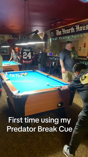 Literally the first time I ever break with the Predator BK4 #amateurpoolplayer #pool #billiards #apapool #billar #snooker #break