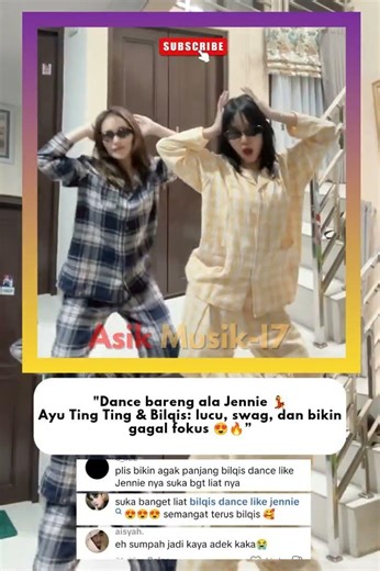 Dance Bareng ala Jennie , Udah kaya Ade Kaka gasi 😍 #musik #dance