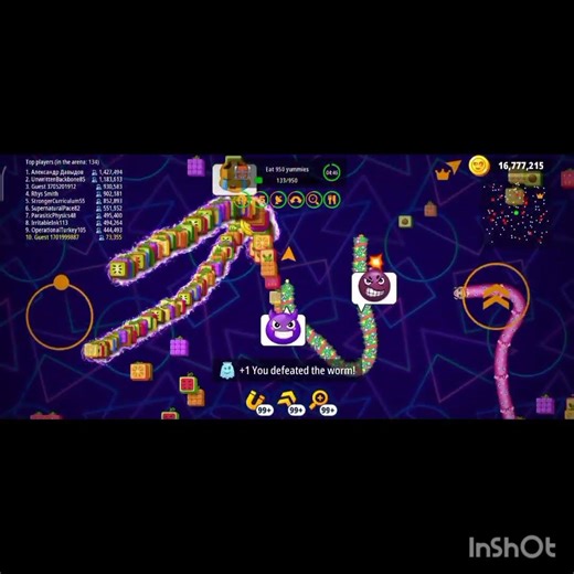 Snake killer👿 😎☠️💀 #phonk #wormszone