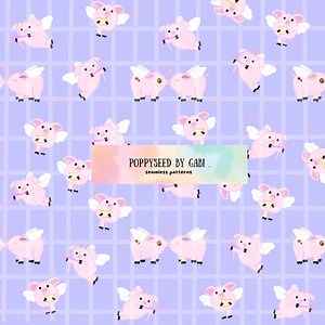 Cupid Pigs Seamless Pattern - Etsy Australia