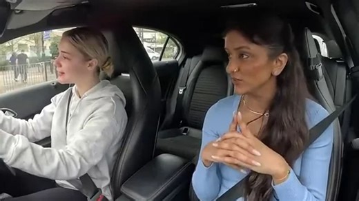 Watch moment learner driver fails driving test for stopping at RED light